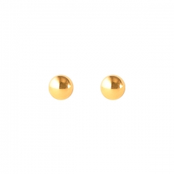 Pendientes- Eles- bebe-bola-lisa- Oro- amarillo- 9 Kilates