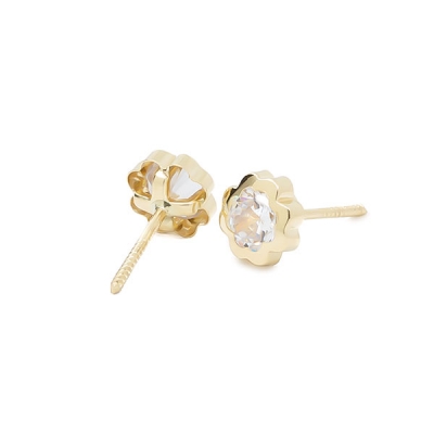 Pendientes-Eles-bebe-cuatrebol-circonita-Oro-amarillo-9 kilates