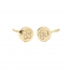 Pendientes- Eles- bebé-redondo- circonita- Oro- amarillo- 18K
