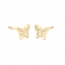 Pendientes- Eles- bebé- mariposa-circonitas- Oro- amarillo-18K