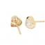 Pendientes-Eles-niña-corazón 4mm-circonita-Oro amarillo-18K
