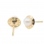 Pendientes-Eles- niña- redondo-calado-perla- Oro- amarillo-18K
